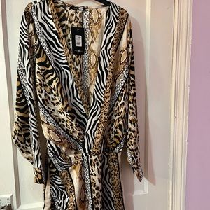 Fashion Nova: Clarissa Satin Mini Dress| Combo color: leapord, zebra, cheetah